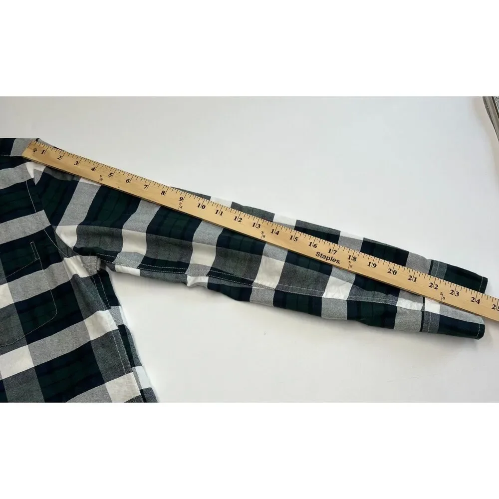 J Crew Classic Tartan Plaid Button Down Long Sleeve Mens Shirt Sz S Slim